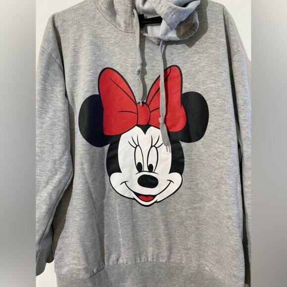 Disney Gray and Red Minnie Mouse Pull-Over Hoodie - Picture 2 of 6
